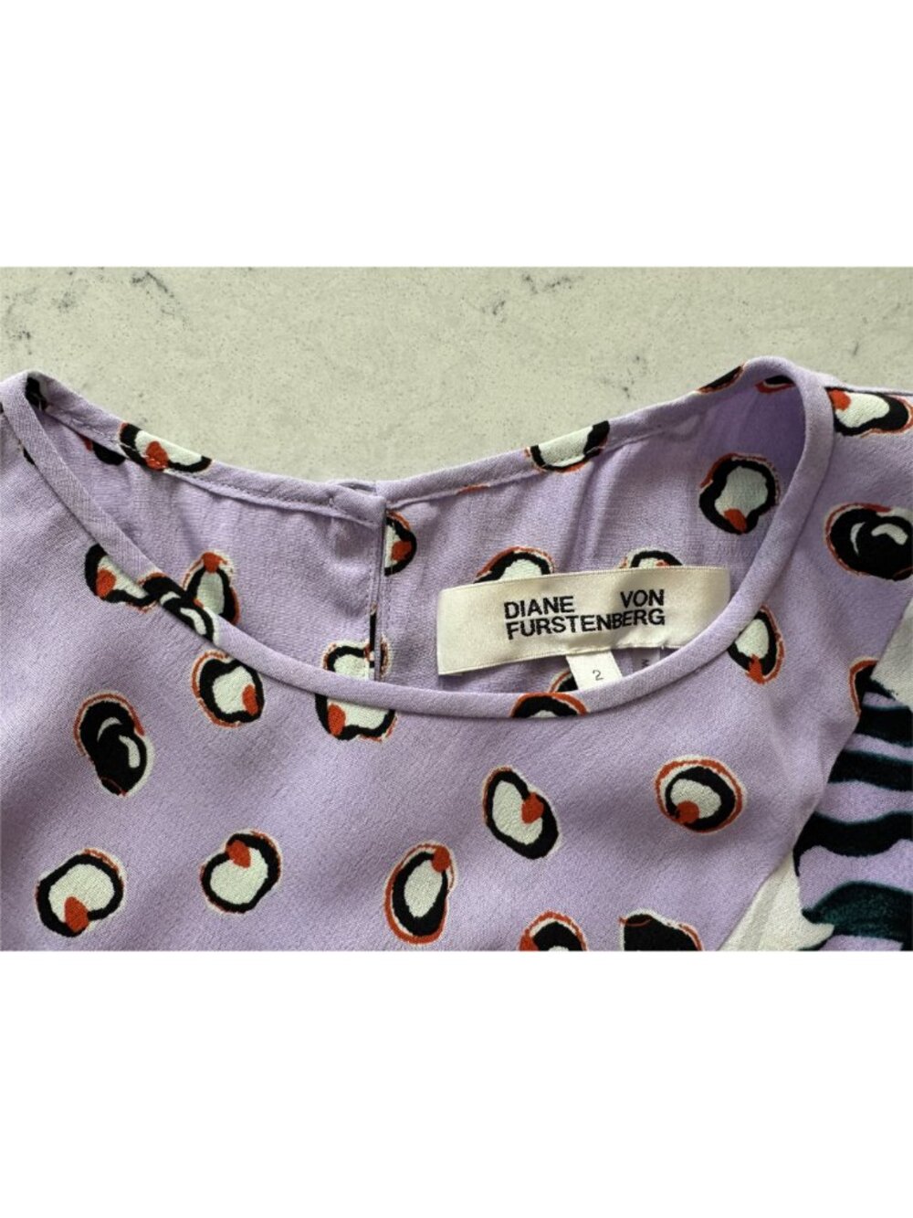 Diane von Furstenberg Sunniva printed crepe midi dress Size 2 - Picture 8 of 8